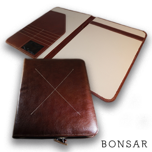 Carpeta de piel ejecutiva vintage