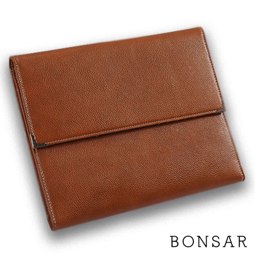 Carpeta de piel triple