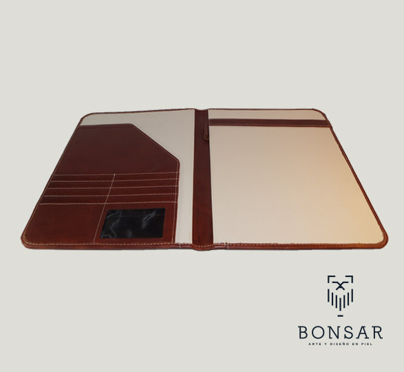 Carpeta de piel ejecutiva vintage