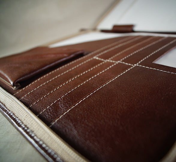 Carpeta de piel ejecutiva vintage