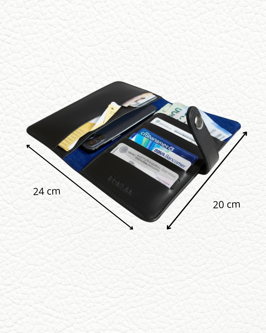 Porta pasaporte de piel rustico