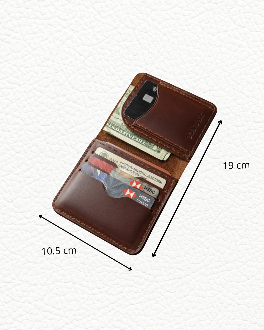 Tarjetero de piel Dakota