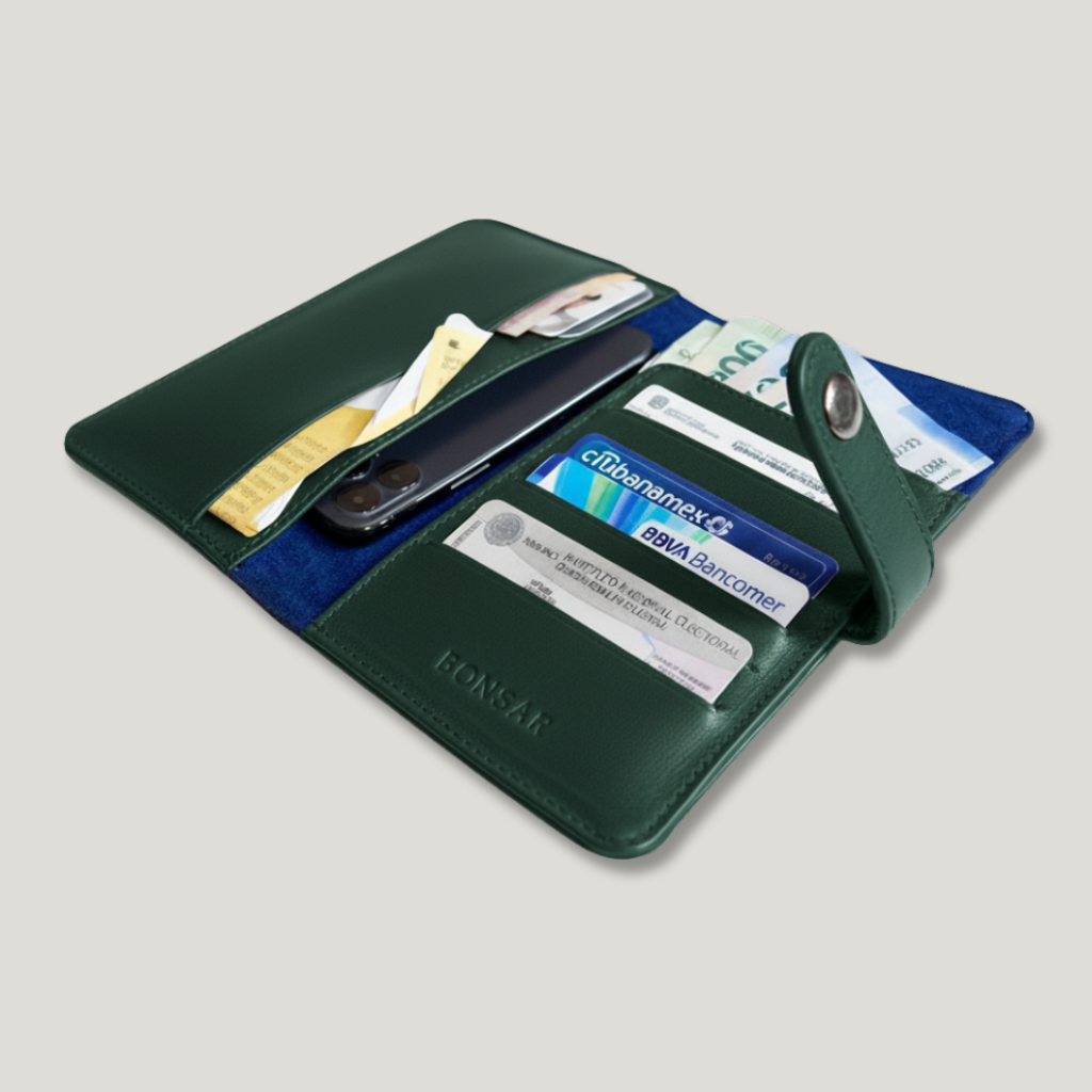 Porta pasaporte de piel rustico