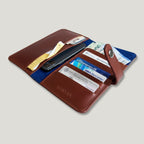 Porta pasaporte de piel rustico