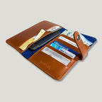 Porta pasaporte de piel rustico