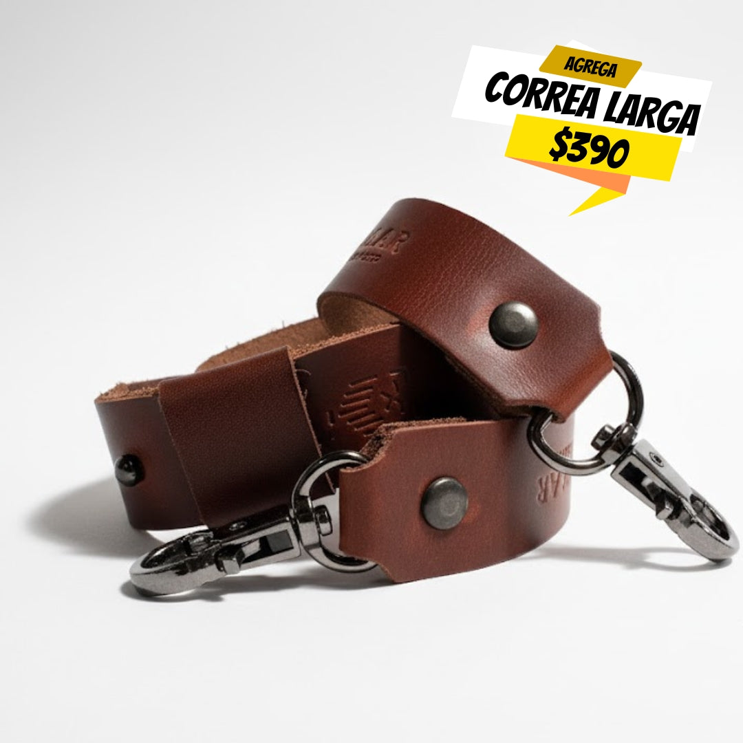Correa larga de piel