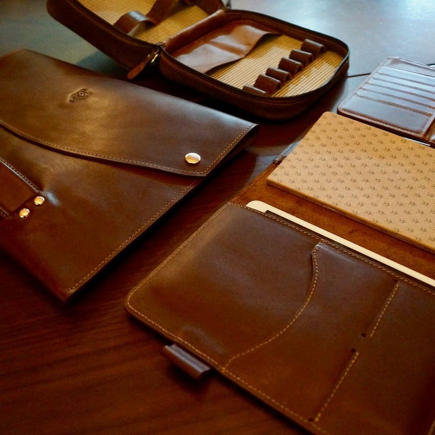 Funda para laptop de piel Amsterdam